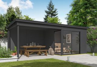 Outdoor Life Julia 295x295 + Aanbouw Carbon Grey