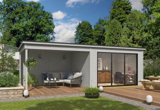 Outdoor Life Pernilla + Aanbouw Platinum Grey