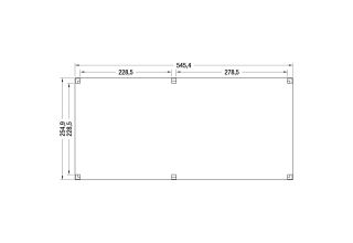 Outdoor Life Douglas Overkapping 550x250 A-Sym/2