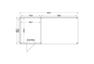 Outdoor Life Douglas Tuinhuis ZR-550x250 A-Sym/1