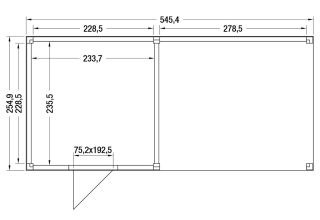 Outdoor Life Douglas Tuinhuis ZR-550x250 A-Sym/2