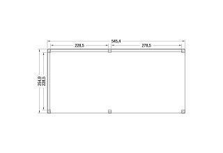 Outdoor Life Douglas Overkapping Z-ZR 550x250 A-Sym/2