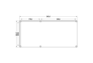 Outdoor Life Douglas Overkapping Z-ZR 550x250 A-Sym/1