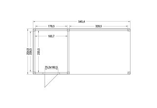 Outdoor Life Douglas Tuinhuis Z-ZR-550x250 A-Sym/1