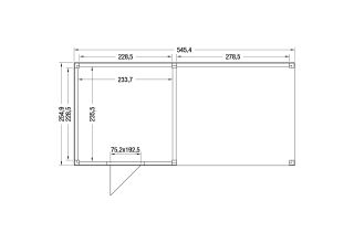 Outdoor Life Douglas Tuinhuis Z-ZR-550x250 A-Sym/2