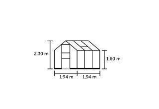 ROYAL WELL Tuinkas Burford 66, zwart gecoat, VG 3mm/1