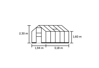 ROYAL WELL Tuinkas Burford 610, zwart gecoat, VG 3mm/1