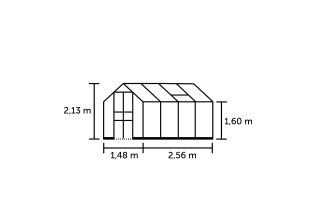 ROYAL WELL Tuinkas Birdlip 48, zwart, VG 3mm/1