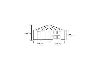 ROYAL WELL Oase 8,8 - antraciet - 3mm veiligheidsglas