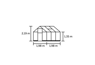 ROYAL WELL Tuinkas Qube 66, zwart gecoat, VG 3mm/1