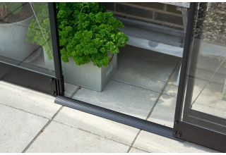 ROYAL WELL Qube Lean-to 24, zwart, veiligheidsglas 3mm