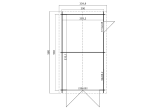 Outdoor Life Garage Dillon 540 Onbehandeld