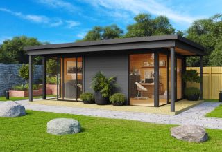 Lasita Maja Tuinhuis Domeo 3 Loggia Carbongrey/Anthracite