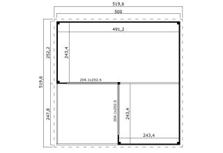 Lasita Maja Tuinhuis Domeo 6 Loggia Glaciergreen/Anthracite