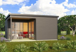 Lasita Maja Tuinhuis Domeo 6 Loggia Carbongrey/Anthracite 