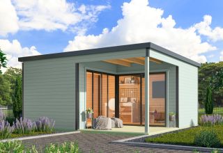 Lasita Maja Tuinhuis Domeo 6 Loggia Glaciergreen/Anthracite