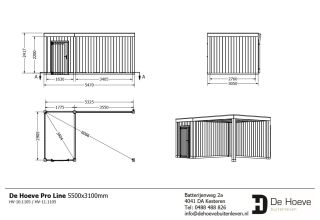 De Hoeve Pro-line Buitenverblijf 550x310cm 