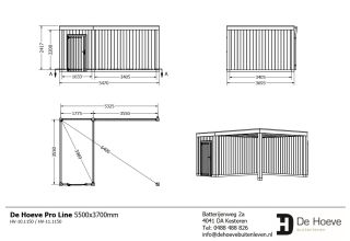 De Hoeve Pro-line Buitenverblijf 550x370cm 